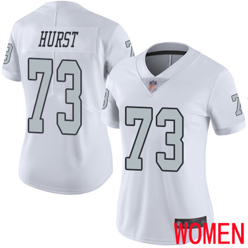 Oakland Raiders Limited White Women Maurice Hurst Jersey NFL Football #73 Rush Vapor Untouchable Jersey->women nfl jersey->Women Jersey